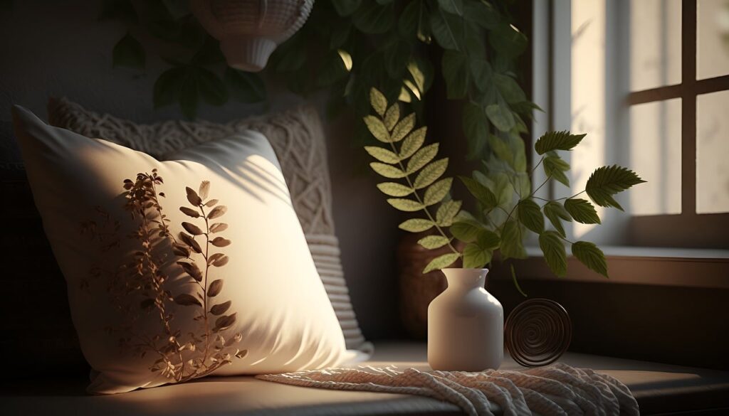 making pillows from nature inspiration