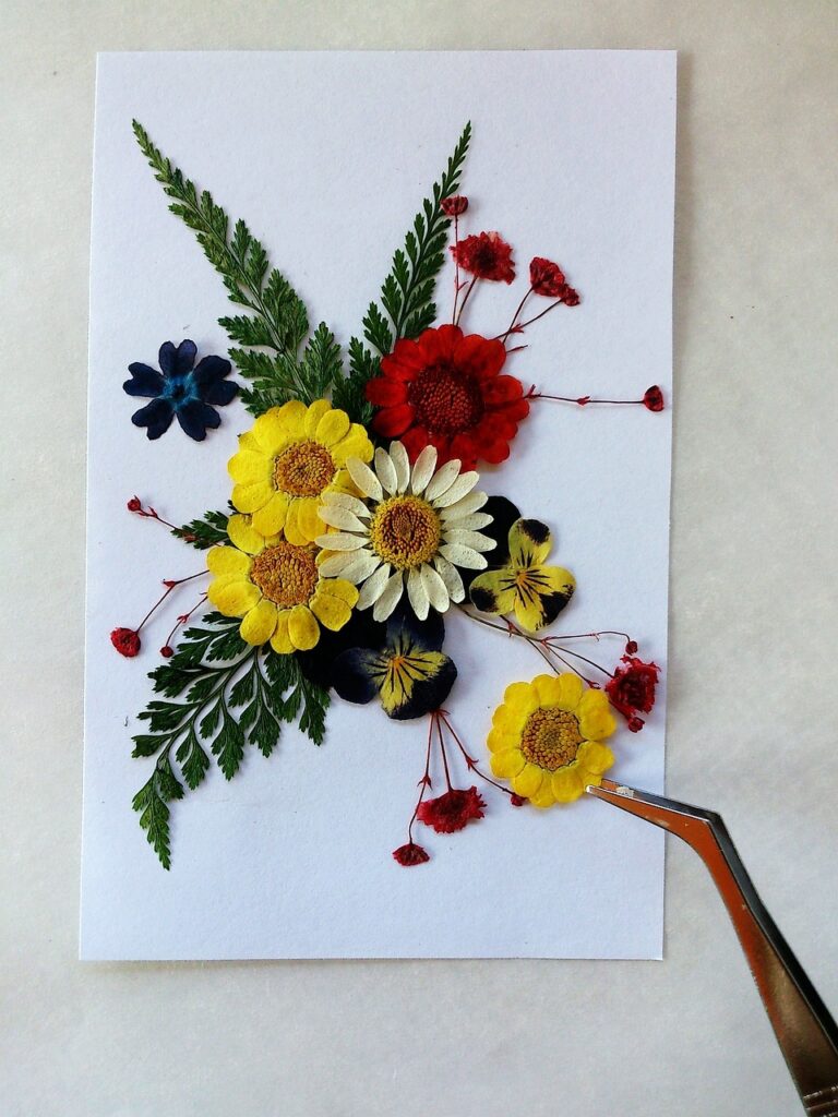 pressed flowers for craft design